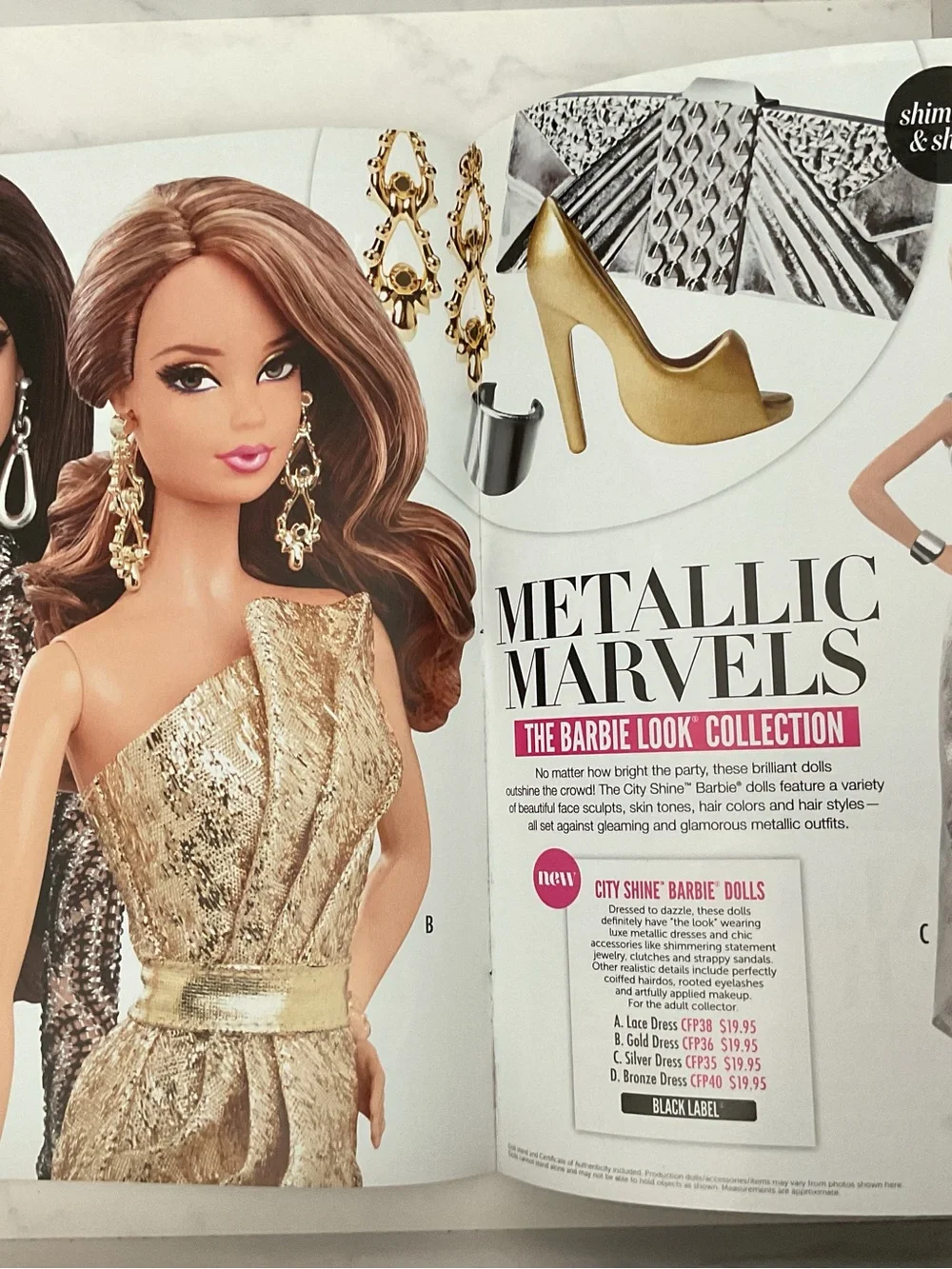 Barbie Collection Catalog Magazine Spring 2015 and Lot of 4 Silkstone Doll Photo
